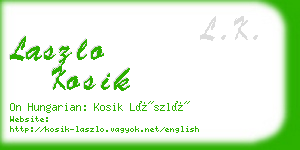 laszlo kosik business card